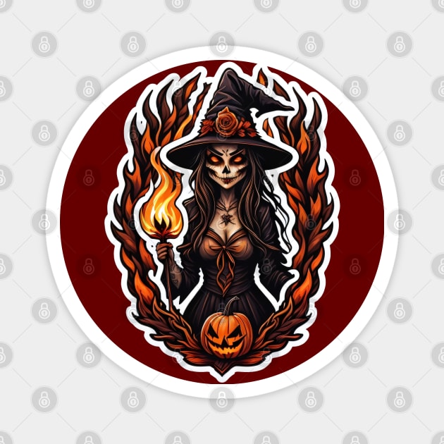 Halloween witch Magnet by Virshan